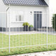 Vidaxl clôture de jardin blanc 1,7 x 1,5 m en acier thermolaqué