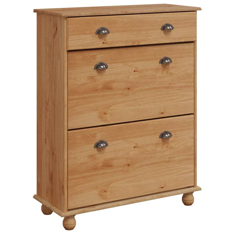 Vidaxx armoire à chaussures Askim marron 85 x 35 x 108 cm bois de pin massif