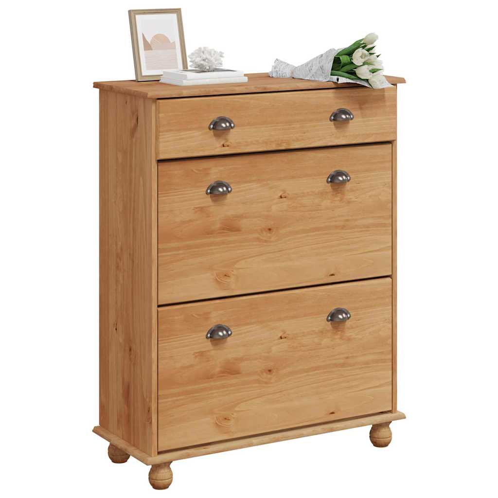 Vidaxx armoire à chaussures Askim marron 85 x 35 x 108 cm bois de pin massif