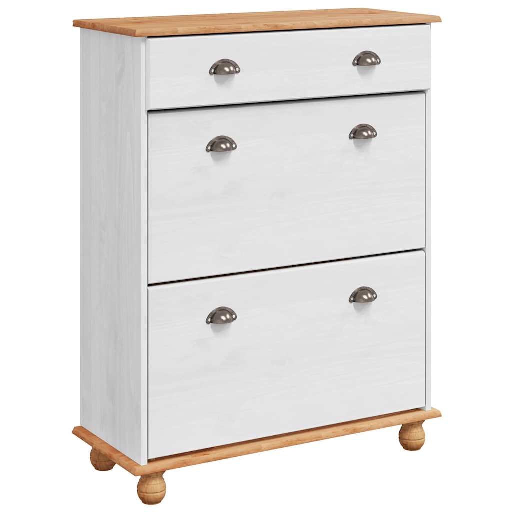 Vidaxx armoire à chaussures Askim blanc 85 x 35 x 108 cm bois de pin massif