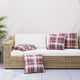 Vidaxx coussins de canapé 4 pièces motif à carreaux rouge 40x40 cm tissu