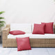VidaXL coussins de canapé 4 pièces vin rouge 50x50 cm tissu