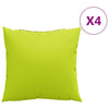 VidaXL coussins de canapé 4 pièces tissu vert vif 50x50 cm
