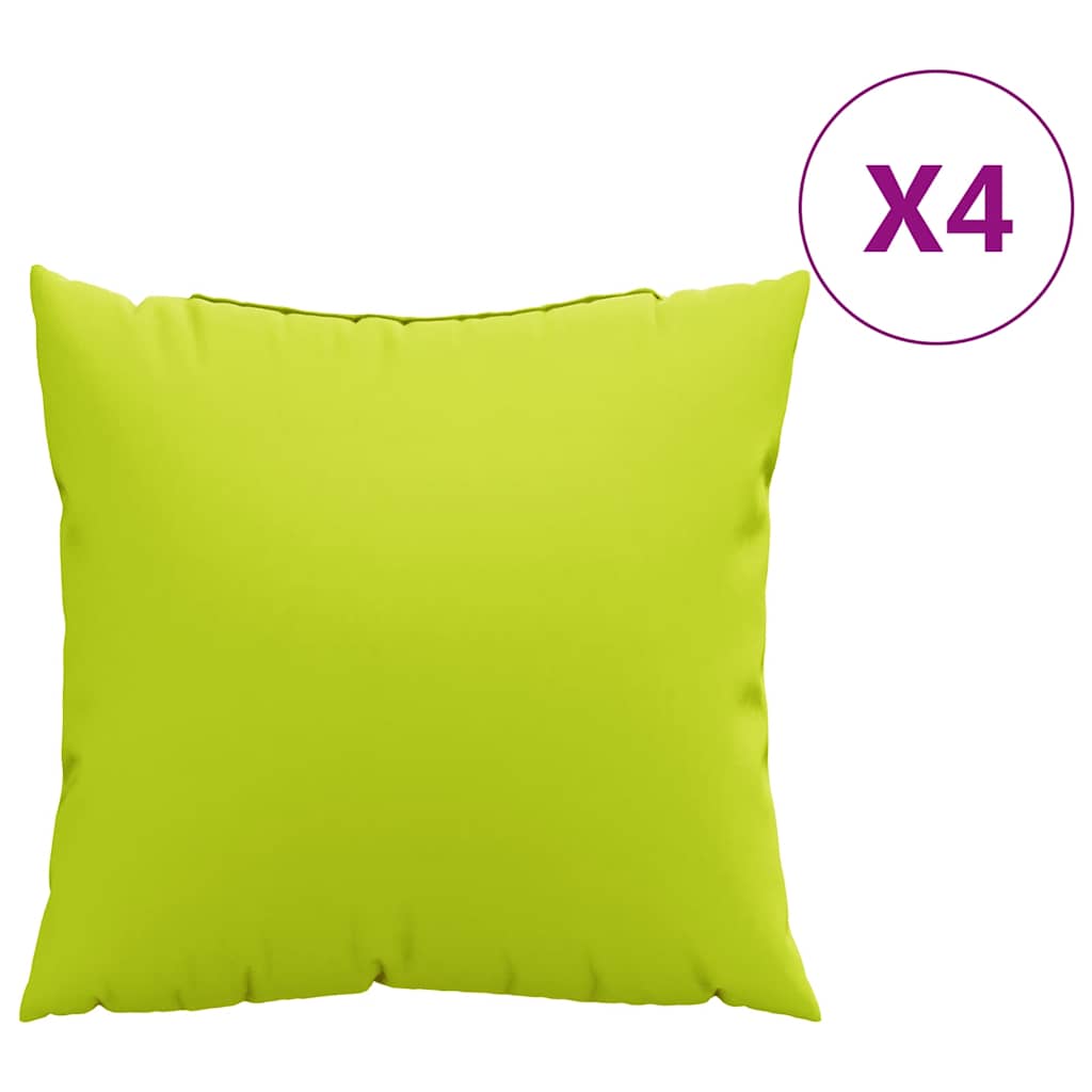 VidaXL coussins de canapé 4 pièces tissu vert vif 50x50 cm