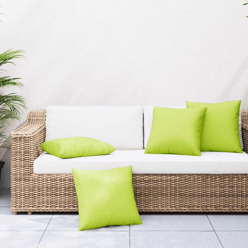 VidaXL coussins de canapé 4 pièces tissu vert vif 50x50 cm
