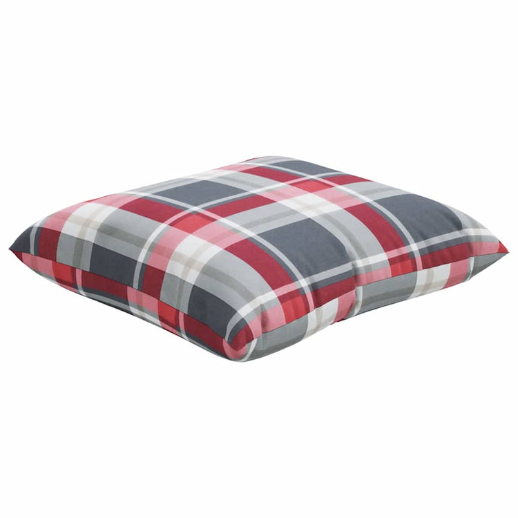 Vidaxx coussins de canapé 4 pièces motif à carreaux rouge 50x50 cm tissu