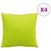Vidaxx coussins de canapé 4 pièces tissu vert vif 60x60 cm