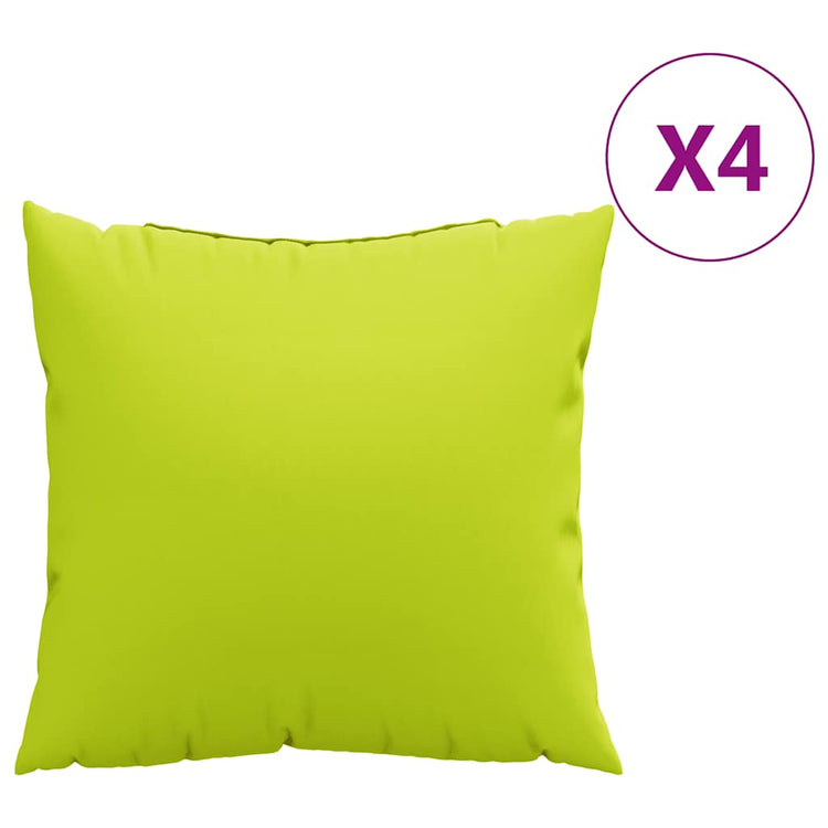 Vidaxx coussins de canapé 4 pièces tissu vert vif 60x60 cm