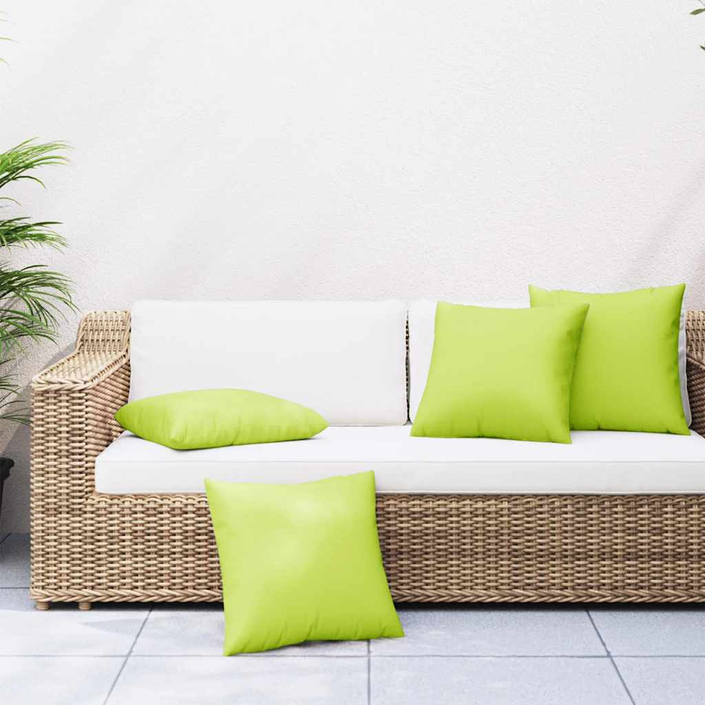 Vidaxx coussins de canapé 4 pièces tissu vert vif 60x60 cm