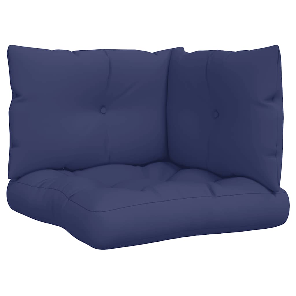 VidaXL coussins de palette 3 pcs tissu oxford bleu marine