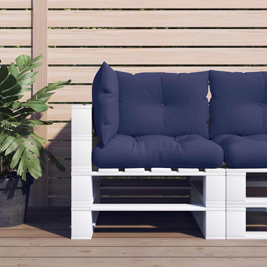 VidaXL coussins de palette 3 pcs tissu oxford bleu marine