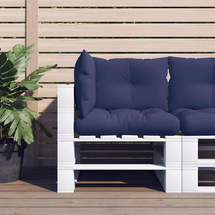VidaXL coussins de palette 3 pcs tissu oxford bleu marine