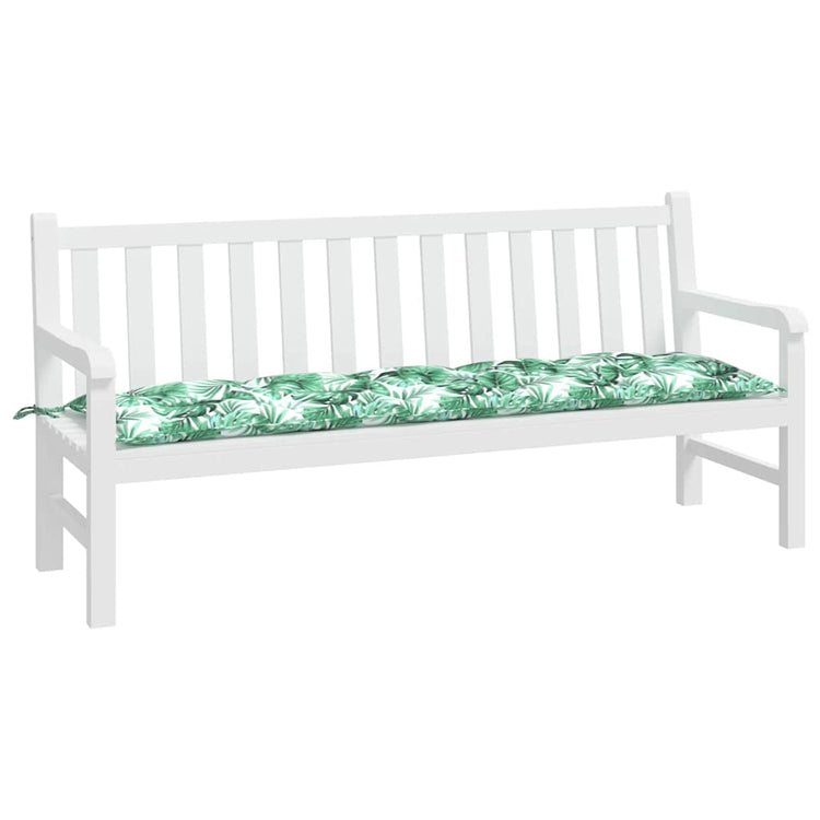 Vidaxx coussin de banc de jardin 180x50x7 cm tissu oxford motif feuille