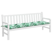 VidaXL coussin de banc de jardin avec motif feuilles, 200x50x7 cm, tissu oxford - afbeelding 3