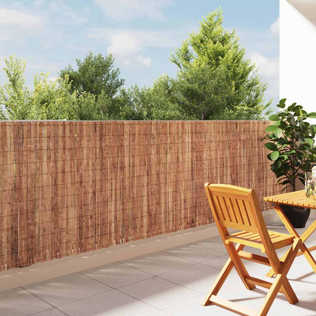 Vidaxl clôture en écorce marron 400 x 125cm écorce
