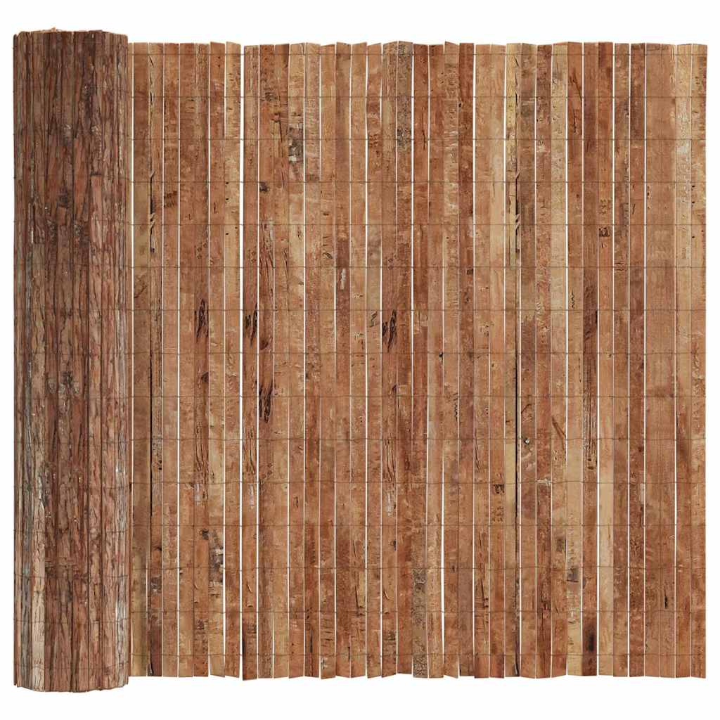 Vidaxl clôture en écorce marron 400 x 125cm écorce