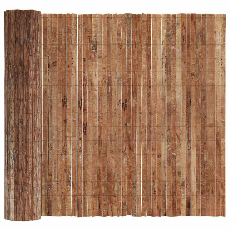 Vidaxl clôture en écorce marron 400 x 125cm écorce