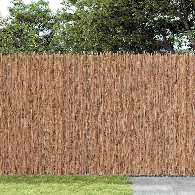 Vidaxl clôture en broussailles marron 400 x 150 cm bière