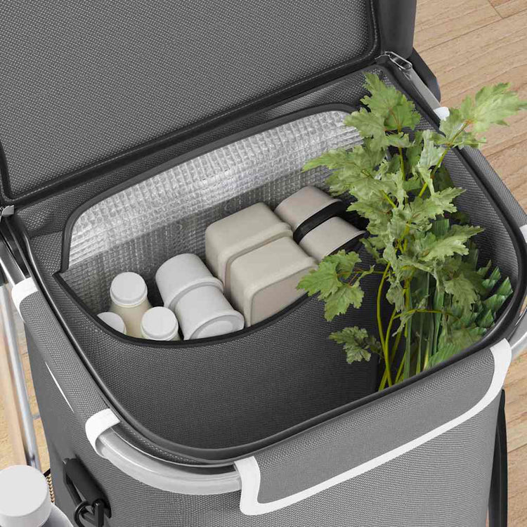 Vidaxl desserte gris 36,5 x 46,5 x 100,5 cm tissu oxford