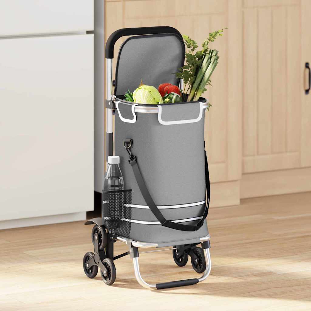 Vidaxl desserte gris 47 x 39 x 100,5 cm tissu oxford