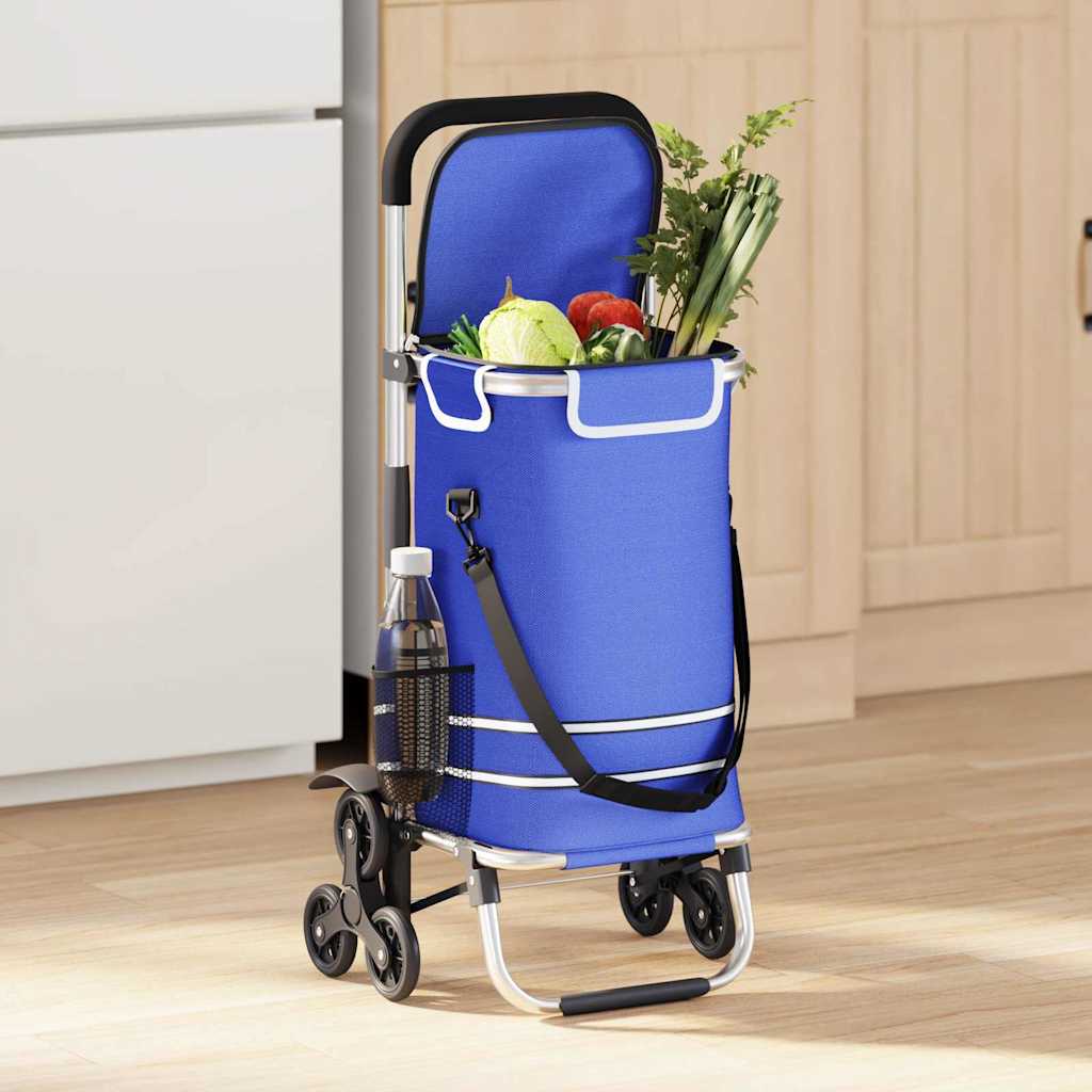Vidaxl desserte bleu 47 x 39 x 100,5 cm tissu oxford