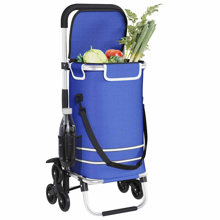 Vidaxl desserte bleu 47 x 39 x 100,5 cm tissu oxford