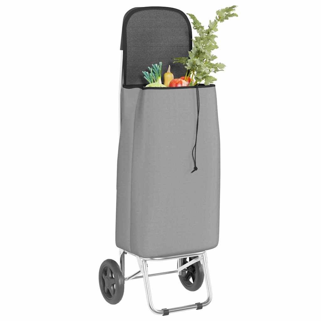 Vidaxl desserte gris 35 x 28 x 92 cm tissu oxford