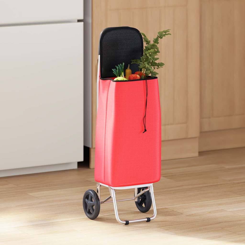 Vidaxl desserte rouge 35 x 28 x 92 cm tissu oxford