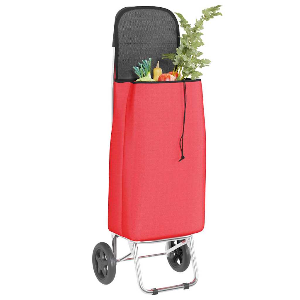 Vidaxl desserte rouge 35 x 28 x 92 cm tissu oxford