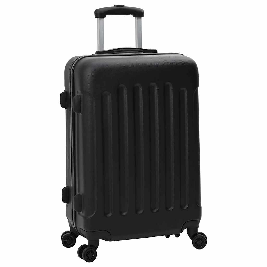 VidaXL valise avec serrure 3 pcs noir 50 x 31 x 78 cm plastique abs