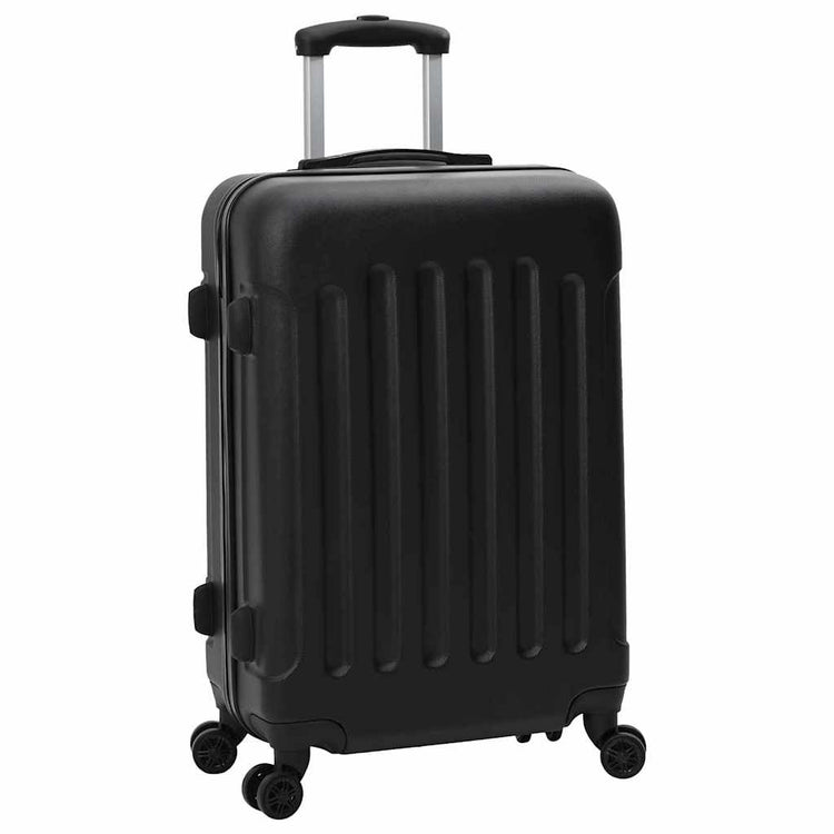 VidaXL valise avec serrure 3 pcs noir 50 x 31 x 78 cm plastique abs