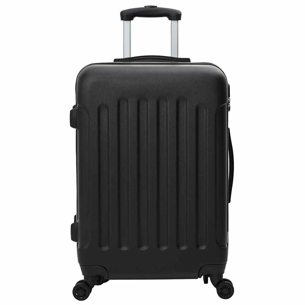 VidaXL valise avec serrure 3 pcs noir 50 x 31 x 78 cm plastique abs