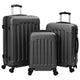 Vidaxx valise avec serrure 3 pcs gris foncé 50 x 31 x 78 cm plastique abs