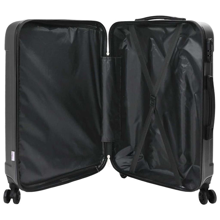 Vidaxx valise avec serrure 3 pcs gris foncé 50 x 31 x 78 cm plastique abs