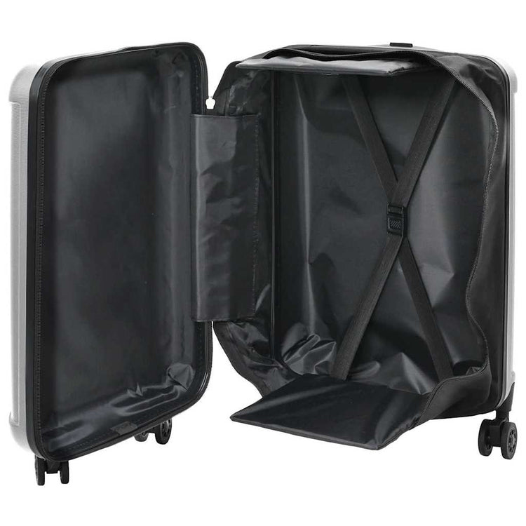 VidaXL valise avec serrure argent 34 x 23 x 55,5 cm plastique abs