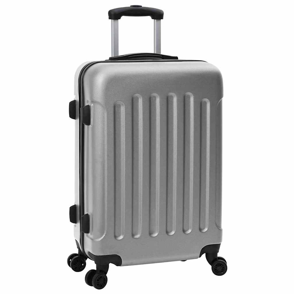 VidaXL valise avec serrure 3 pcs argent 50 x 31 x 78 cm plastique abs