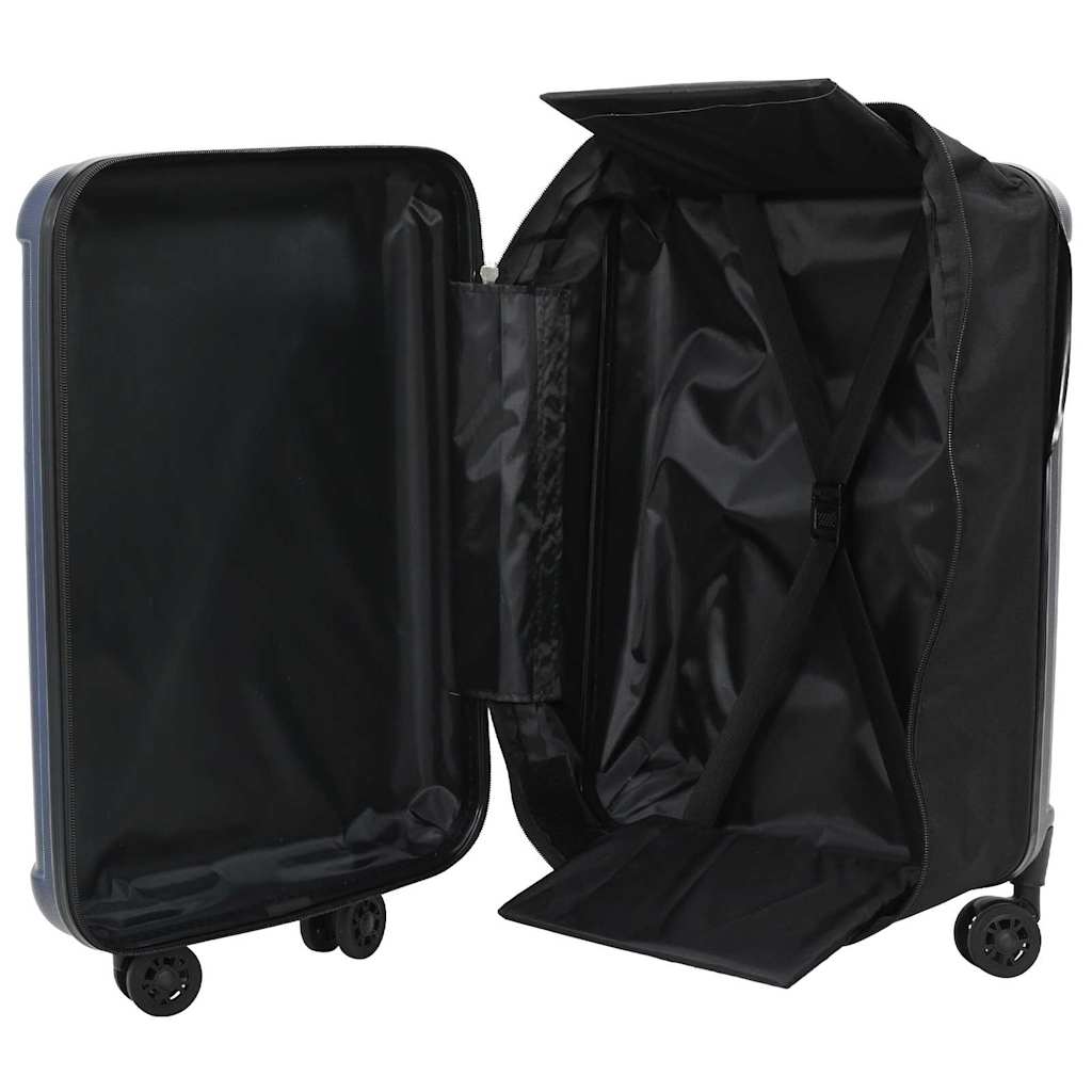 VidaXL valise avec serrure bleu foncé 43 x 27 x 66 cm plastique abs