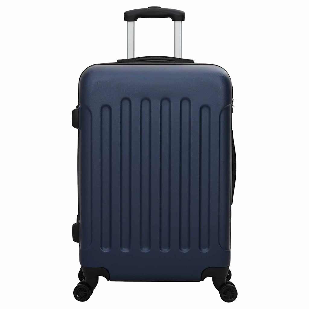 VidaXL valise avec serrure 3 pcs bleu foncé 50 x 31 x 78 cm plastique abs