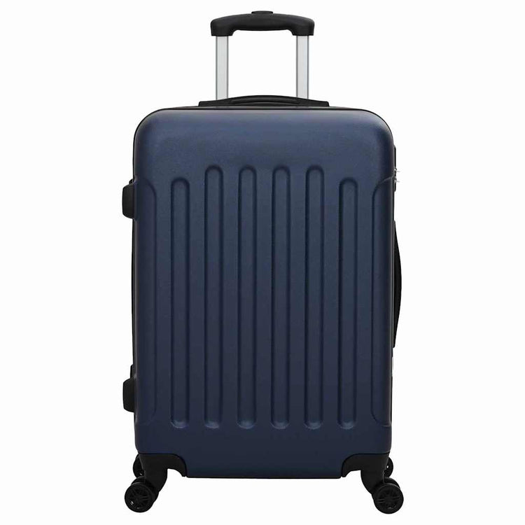 VidaXL valise avec serrure 3 pcs bleu foncé 50 x 31 x 78 cm plastique abs