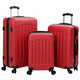 Vidaxx valise avec serrure 3 pcs rouge 50 x 31 x 78 cm plastique abs