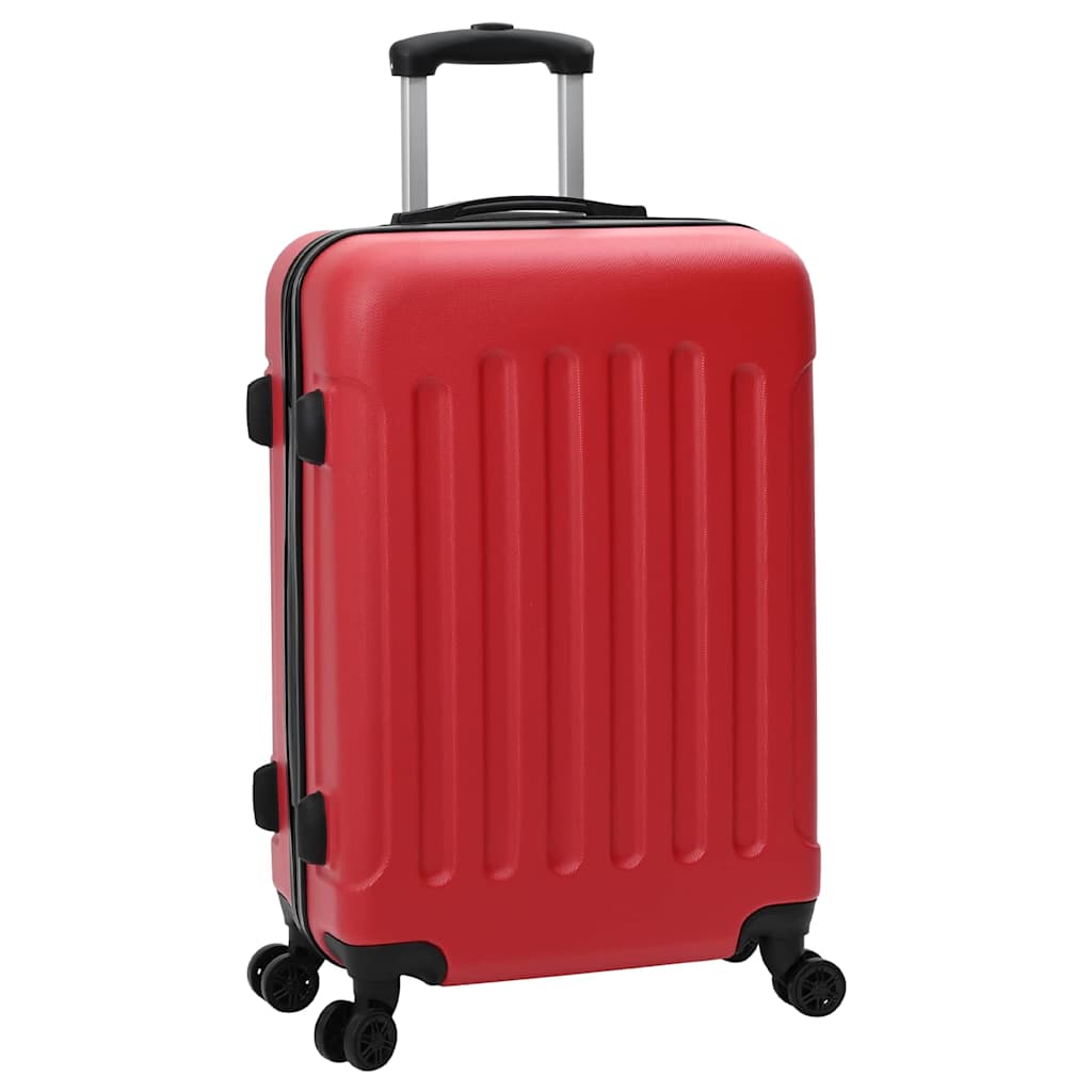 Vidaxx valise avec serrure 3 pcs rouge 50 x 31 x 78 cm plastique abs