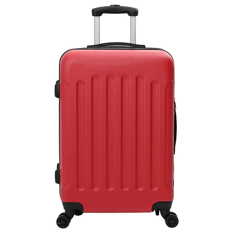 Vidaxx valise avec serrure 3 pcs rouge 50 x 31 x 78 cm plastique abs