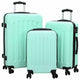 VidaXL valise avec serrure 3 pcs vert menthe 50 x 31 x 78 cm plastique abs