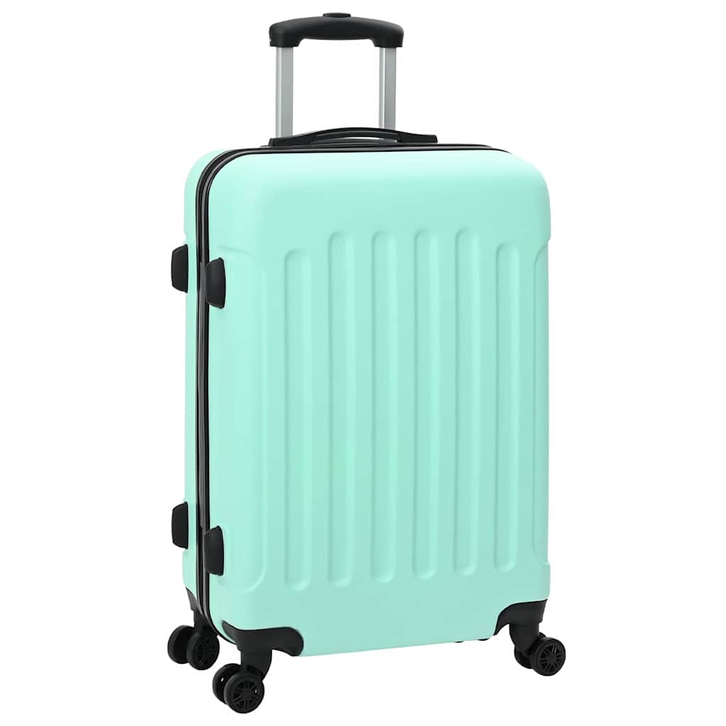 VidaXL valise avec serrure 3 pcs vert menthe 50 x 31 x 78 cm plastique abs