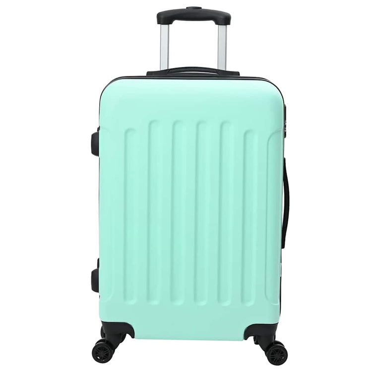 VidaXL valise avec serrure 3 pcs vert menthe 50 x 31 x 78 cm plastique abs