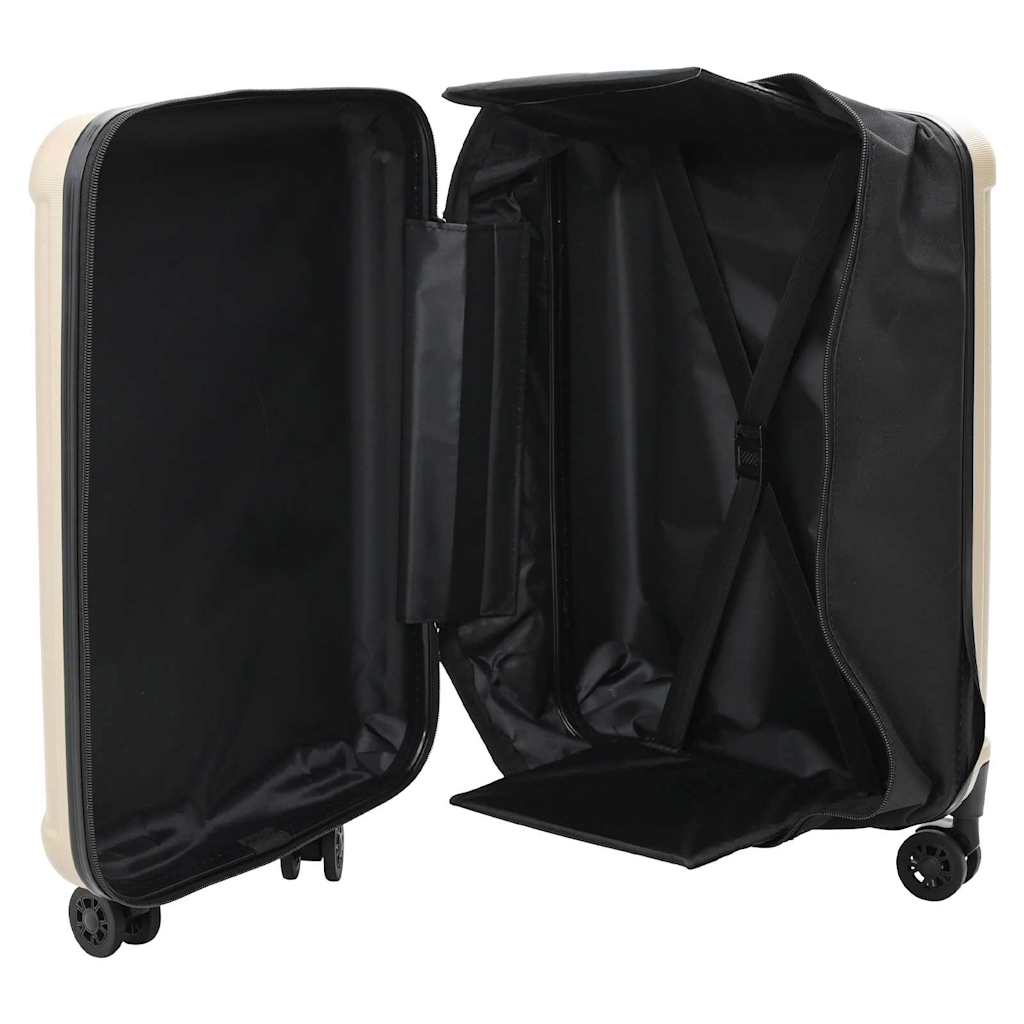 VidaXL valise avec serrure champagne 50 x 30 x 76 cm plastique abs
