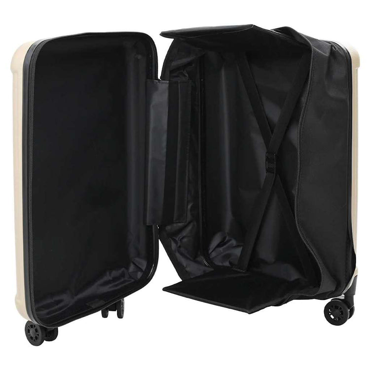 VidaXL valise avec serrure champagne 50 x 30 x 76 cm plastique abs
