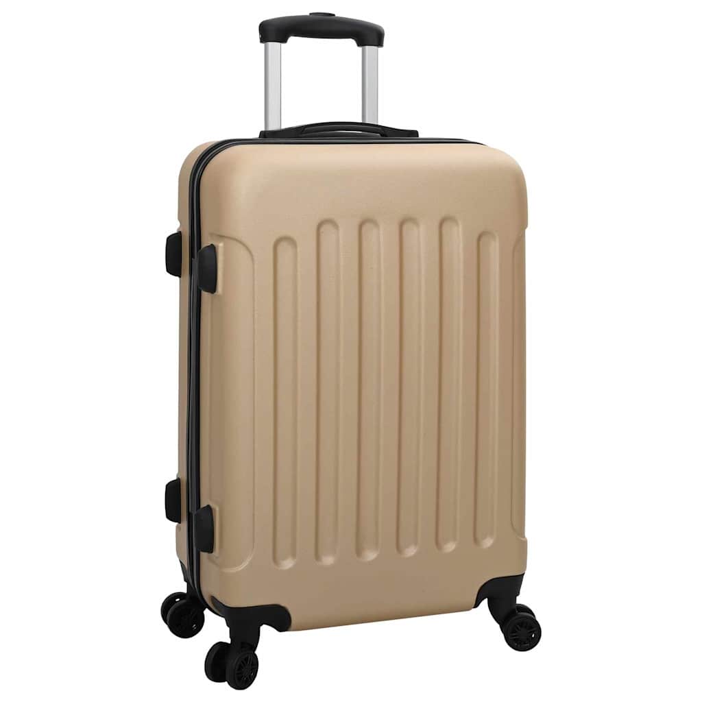 Vidaxx valise avec serrure 3 pcs champagne 50 x 31 x 78 cm plastique abs