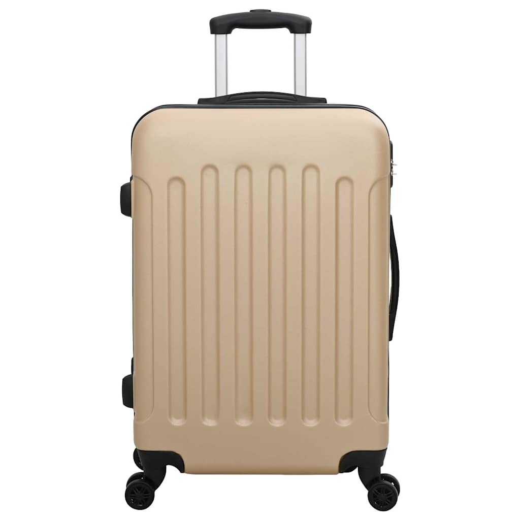 Vidaxx valise avec serrure 3 pcs champagne 50 x 31 x 78 cm plastique abs