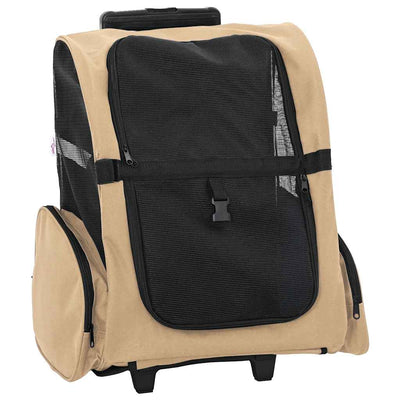 Vidaxx chariot pour animaux de compagnie 3-en-1 48x32x (57-106) cm tissu oxford couleur sable